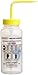 SP Bel-Art Right-to-Know Safety-Vented/Labeled 4-Color Isopropanol Wide-Mouth Wash Bottles; 500ml (16oz), Polyethylene w/Yellow Polypropylene Cap (Pack of 4) (F11816-0008)