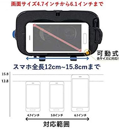 Amazon Co Jp 最新版 Version2 T Pro 3d メガネ対応 Vrゴーグル スマホ最新型 Iphone X Android 各種対応 3d イヤホン一体型 4 0 6 0インチ ブルー 家電 カメラ
