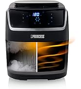 Princess 182075 Freidora sin aceite y Horno de aire caliente con Cesta  Giratoria, multifunción, accesorios incluidos, 10 programas, pantalla  digital táctil, 1800 W, 11 L, 30 Recetas PDF, Color Negro : Amazon.es:  Hogar y cocina