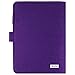 A6 Planner Binder Personal Organizer, 6-Ring Loose Leaf Binder Journal, Refillable 6 Round Ring Binder Cover for A6 Filler Paper, Removable Notebook Spiral Binder with Snap Button,Dark Purple