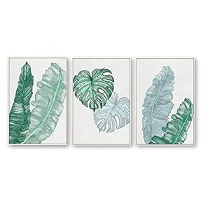 Framed Canvas Wall Art for Living Room, Bedroom Beautiful Plants Cactus Canvas Prints for Home Decoration Ready to Hanging - 16"x24"x3 Panels