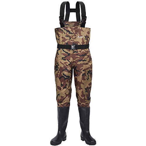 OXYVAN Fishing Waders for Women Men Hunting Waders for Men Women Waterproof Lightweight Chest Waders with Boots(M13, Camouflage) - Thumbnail 6