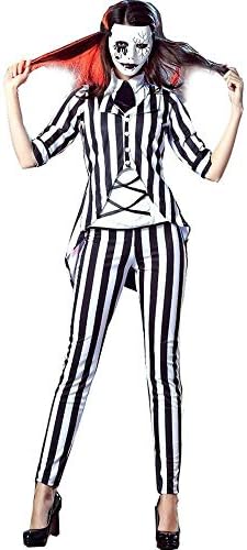 TTWL Halloween Stripe Clown Costume Night Games Masquerade Party Costume M M