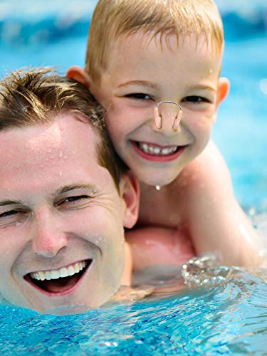 image for Pelopy Swimming Nose Clips Silicone Nose Plugs Nose Protector with Ste