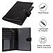 RFID Blocking Genuine Leather Passport Holder Cover Case and Travel Wallet for Men and Women - Black