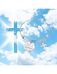 AKTAP - Pulsera de abalorios con diseño de hermanas cristianas en Cristo son hermanas para la vida, regalo para hermanas
