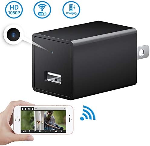 1080P WiFi Mini Camera-SOOSPY Indoor USB Wall Charger Camera/Pet Camera/Nanny Cam with Motion Detection,USB Port