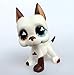 LPES Action Figures Pet #577 White & Brown Great Dane Dog Puppy Blue Eye Toy