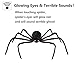 AISENO Giant Spider 4.2FT/125cm with LED Eyes Spooky Sound Halloween Decorations Outdoor Foldable Spider