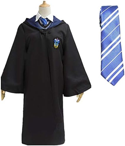 Halloween Magic Long Robe Unisex Cosplay Costume School Uniform and Tie