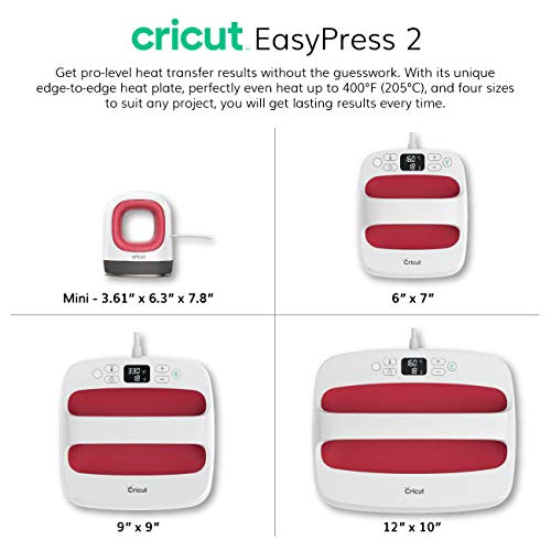 Cricut Easy Press 2 Bundle Heat Press Machine and Mat, Everyday
