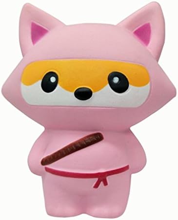 1Pcs Squishies Ninja Jumbo Slow Rising Squishies Kawaii Scented Soft Animal Toys (Pink-Fox)