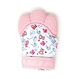 My Mini Mitt | Teething Mitten | Soothing Gum Relief Toy Glove & Teether for Babies, Infants, Toddlers, Boy & Girl | 3-12 Months | Baby Shower Gift + BONUS Storage Pouch (Pink)