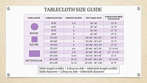 image for AHOLTA DESIGN Turkish Ivory Tablecloth Polyester Table Linen - Stain R
