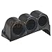GlowShift Black Triple Dashboard Gauge Pod Compatible with Dodge Ram First Generation Cummins 1986-1993 - ABS Plastic - Mounts (3) 2-1/16
