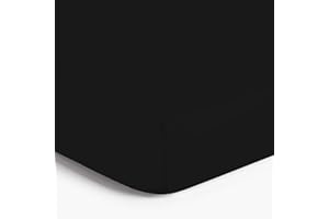 IR Imperial Rooms Fitted Sheet Full - 16 Inch Deep Pocket Black Fitted Bed Sheets Premium 1800 Soft Microfiber Shrink and Fade Resistant All Around Elastic Full Size Fitted Bottom Sheet Only