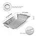 Smaid Vegetable Grill Basket - Large Stainless Steel Veg Grill Basket for Kitchen Works On Gas Wok Or Smoker-Kitchenware for Stir Fry Grilling Fish, Seafood, Kabob, Pizza, Veggies & Fruit