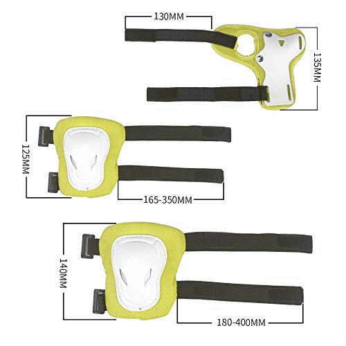 Lucky-M Kids Beschermende Gear Set Jongens Meisjes Verstelbare Maat Helm met Knie Pads Elleboog Pads Polsbeschermers… - Image 7