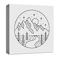 Canvas Wall Art Landscape Canvas Prints Home Artwork Decoration for Living Room, Bedroom - 12x12 inches