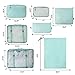 BAGAIL 7-Pcs Lightweight Luggage Packing Organizers Packing Cubes for Travel Accessories (Light Blue)