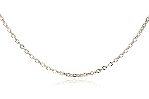 JOE FOREMAN 100CM Brass with 14K Gold Filled 1.0mm Handmade Flat Dainty Cable Chain Chains for Necklace Jewelry Making Findings 39 Inches