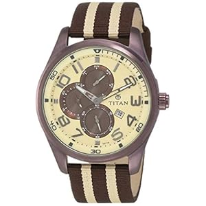 Titan Octane Multi-Function Chronograph Beige Dial Men’s Watch – 9487QP01J / 9487QP01J