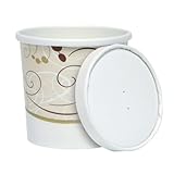 SOLO KHB12A-J8000 Double-Sided Polyethylene-Coated Paper Food Container with Lid, 12-oz. Capacity, Symphony Design (Case of 250)