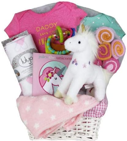 unicorn baby gift basket