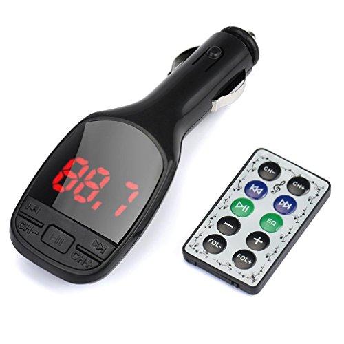 Dressffe Wireless MP3 Player Auto FM Transmitter Modulator LCD Car Kit USB Charger SD MMC