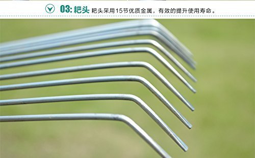 Rake 65 Inch Adjustable Garden Leaf Rake Expanding Rake Expandable Head From 7.5 Inch to 25 Inch - Thumbnail 5