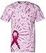 Dyenomite Breast Cancer Awareness Ribbon Tie-Dye Adult T-shirt Tee