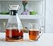 Al Faro 35oz Glass Carafe, Teapot and Decanter - 3-in-1 Pitcher for Water, Juice, Tea, Coffee, Wine - With Bonus Bamboo Coaster - Perfect Gift