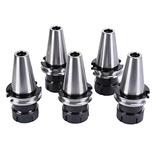 Superland Cat 40 Tool Holder ER 32 Collet Set 5 Pcs Spring Steel Collet Chuck Tooling Package for Milling Machine (Set of 5 Collet Chuck)