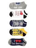 Doctor Who No-Show Socks 5 Pair