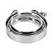 3 Inch Stainless Steel V-Band Clamp Turbo Downpipe Lock Bolt Clamp Flange Kit Turbine System Supplies Motorcycle Clamp