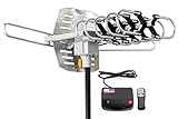ViewTV Outdoor Amplified Digital HDTV Antenna - 150 Mile Range - Motorized 360&deg; Rotation - 40FT Coax Cable - Wireless Remote Control - UHF/VHF 4K 1080P Channels
