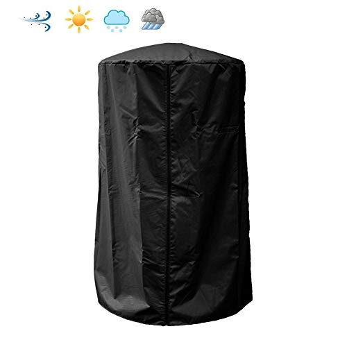 Patio Heater Cover, Heavy Duty Waterproof Patio Heater Cover Courtyard Fireplace Weatherproof UV Resistant Anti-dust Cover for Home Garden(Black)