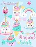 Sketchbook: A Cute Magical Kawaii Japanese Sweets Theme Large 8.5