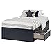 South Shore Aviron Mates Bed with 3 Drawers, Twin 39-inch, Blueberry