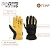 SKYDEER Mens Winter Insulated Snow Work Gloves with Deerskin Suede Leather, Flexible & Durable & Warm & Windproof for Cold Weather Work, Driving, Cycling (SD5168T/2XL, Warm 3M Thinsulate Insulation)