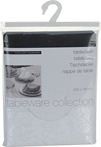 Mazali Tablecloth 220X150 CM, DAMAST, 100% Polyester, 110 GRAM PER Square Meter, Flower Design, Each Piece in POLYBAG with Hanger and Insert Label, Multi-Colour, 220 x 150 x 120 cm