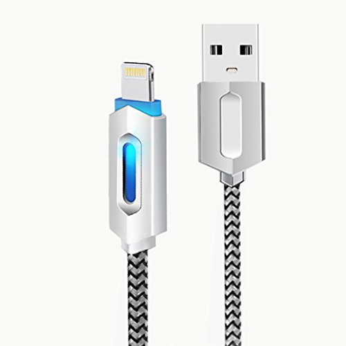 KODEE iPhone Cable,3ft/1.0M Nylon Braided Lightning Cable for iPhone 7,iPhone 7 Plus,iPhone 6/6s,iPhone 6/6 Plus,iPhone 5/5s,iOS Devices (Gray)