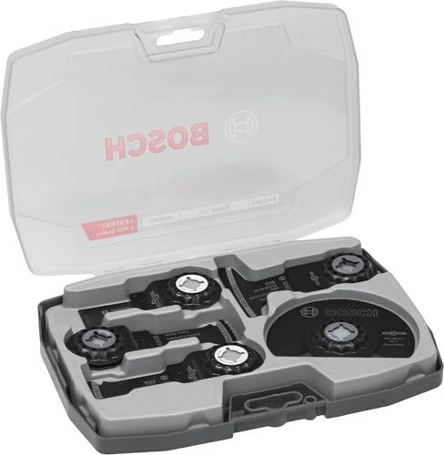 Bosch 7x Holzsägeblatt-Set, 7-tlg. (für Hartholz, Kunststoffbeschichtete Platten, 210 x 120 mm, Professional Zubehör Multifunktionswerkzeug)