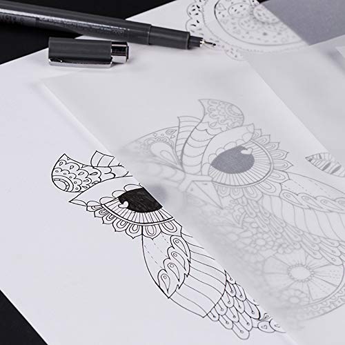 100 Sheets 73gsm Translucent Vellum Tracing Paper - Traditional Comic Sketching Drawing Paper - DIN A4 210297mm
