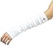 Luxury Divas White Long Arm Warmers With Thumb Hole