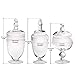 Small Glass Apothecary Jars with Lids, 3-PC Kitchen Canisters 8/9/11-inch , Bathroom Organizers, Decorative Storage Containers For Cookie & Candy Buffet, Home, Party & Wedding Centerpiece, Gift Idea