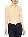 May&Maya Women's Long Sleeve Sheer Mesh Top (XXL, Beige)