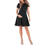 Women's Ponte Skater Maternity Dress by Mother Bee - Made in USA