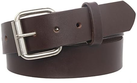 Men's Full Grain Leather Belt With Snap Off Buckle - Brown 40"