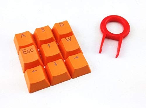 Keycaps Double Shot Key Cap Set 9key Cap Translucent Backlit Key caps for Gaming Mechanical Keyboards Orange Color